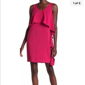 Trina Turk sleeve side ruffle dress